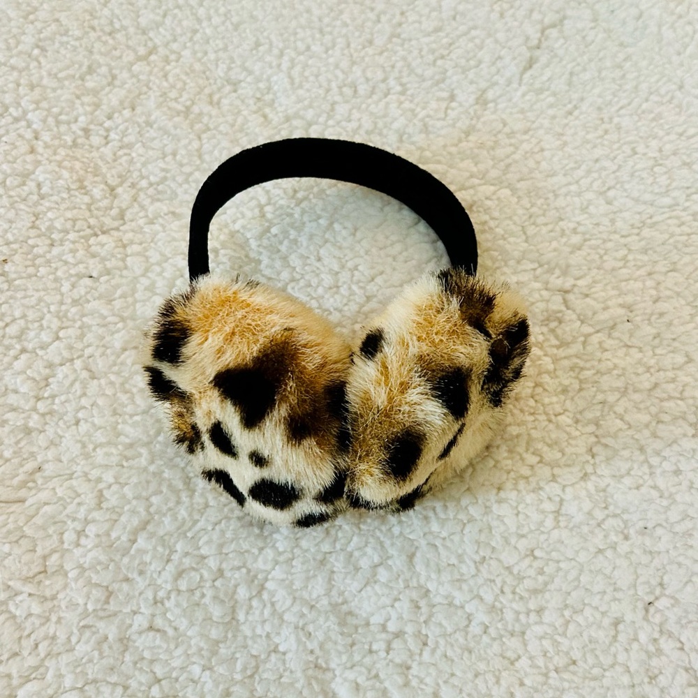 Leopard Print Faux Fur Earmuffs